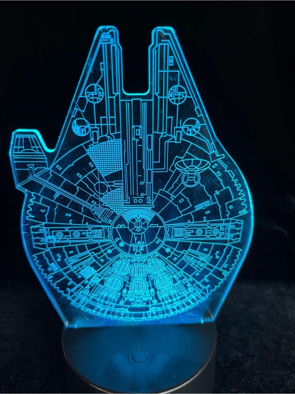 Star Wars Millennium Falcon Beautiful Glowing 7 Colors LED Night Light Lamp
